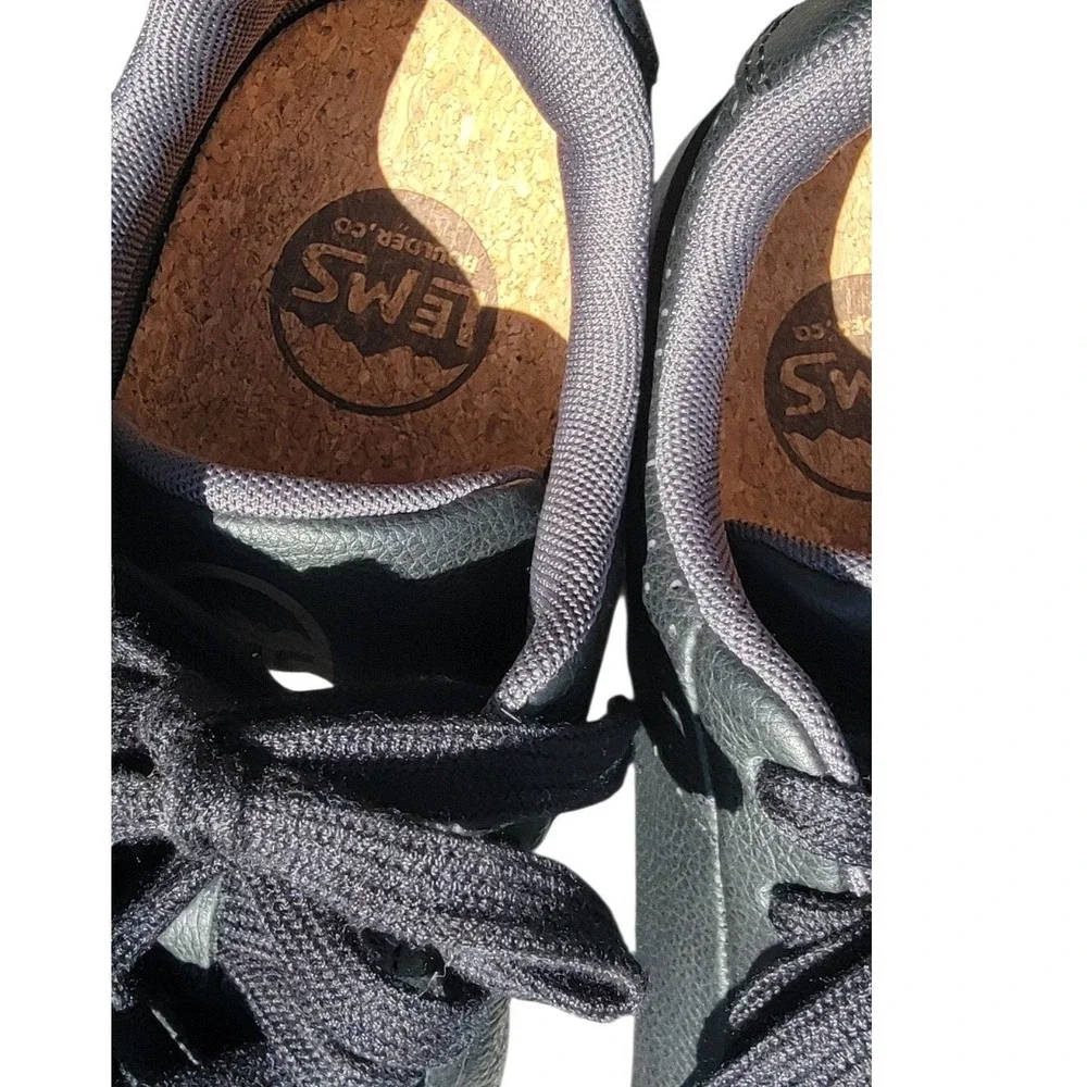 Lems Kourt Black Top Leather Barefoot Sneakers Mens 8.5 Womens 10 LEMS310